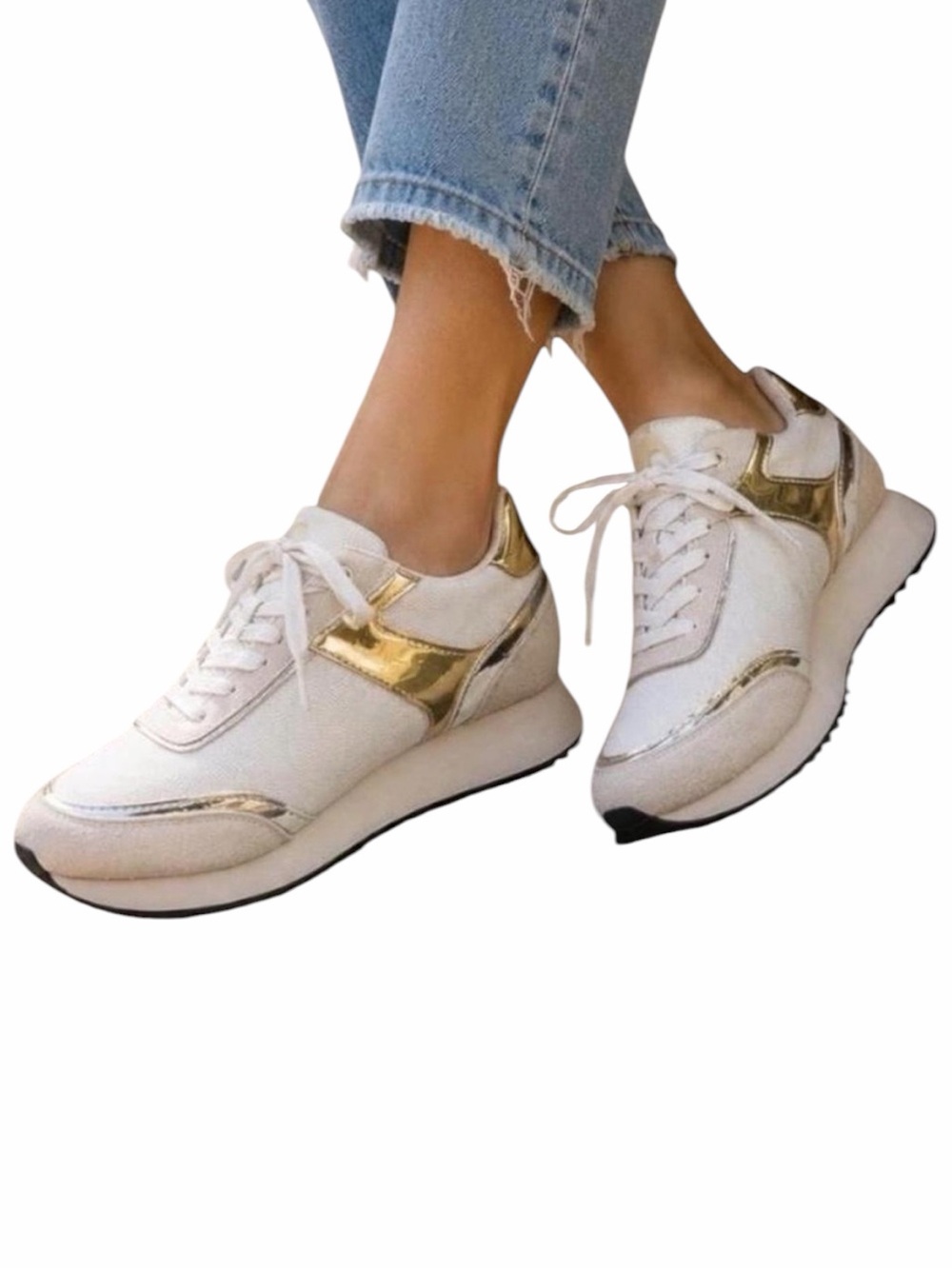 Geox D Doralea A Respira White Gold Comfort Walking Sneakers EU 40 US 10 - Picture 3 of 13